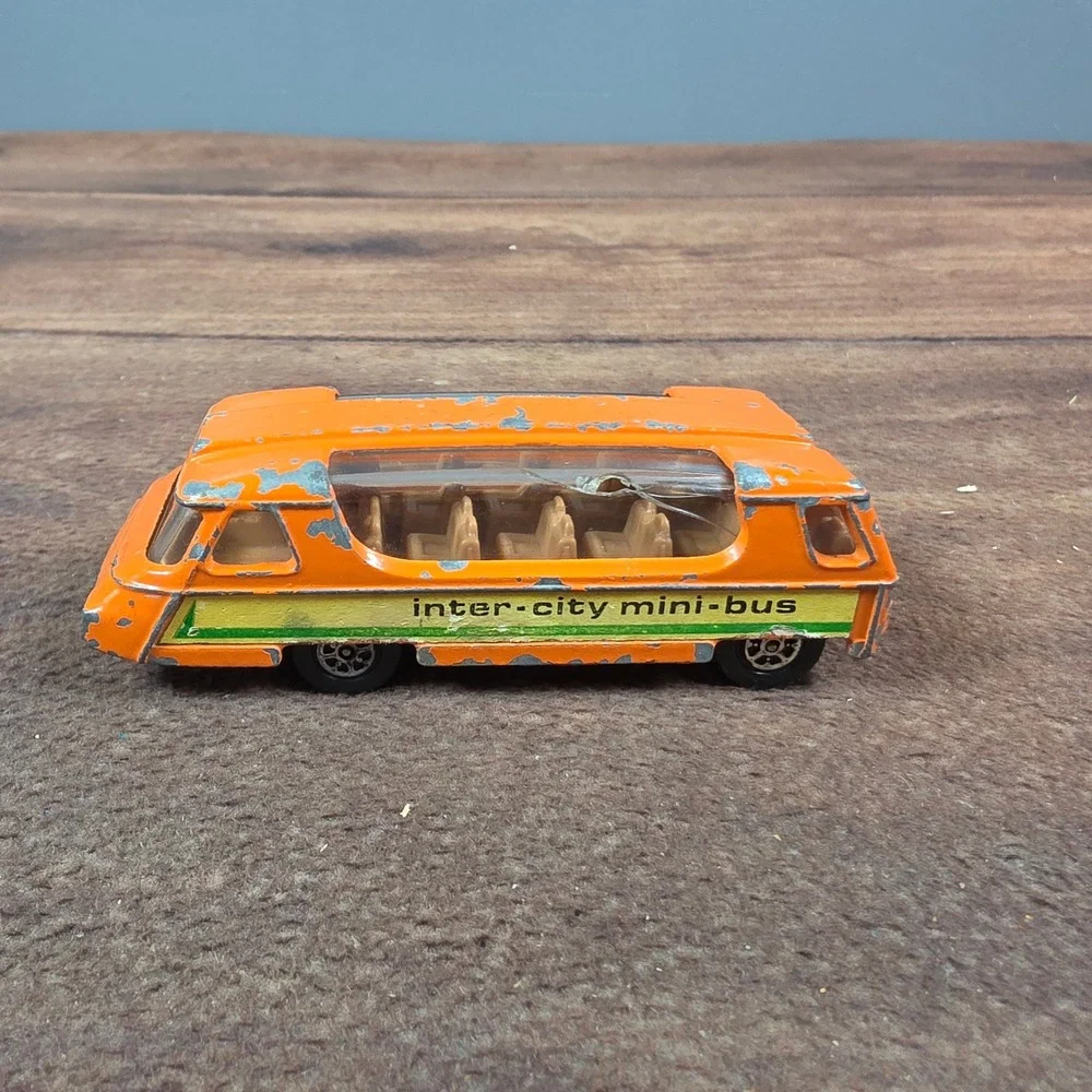 Corgi Inter-City Mini-Bus Kids OS Orange Good Vintage Diecast Toy Great Britain